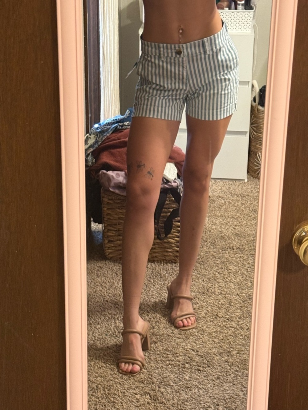 Old Navy Blue and White Striped Women’s Shorts